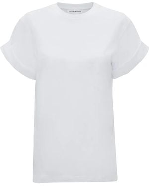 Victoria Beckham Crew-Neck Organic-Cotton T-Shirt - White