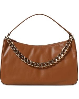 Twinset Medium Chain Leather Shoulder Bag - Brown