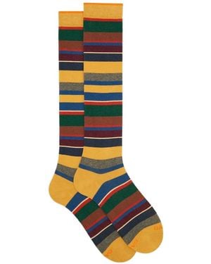 Gallo Horizontal-Stripe Socks - Yellow