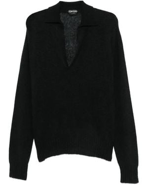 Tom Ford V-Neck Sweater - Black