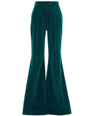 Costarellos Pantalon Évasé À Fini Velours - Green