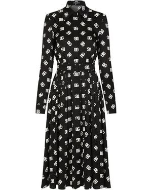 Dolce & Gabbana Dg Millennials Shirt Midi Dress - Black