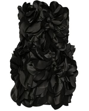 Saiid Kobeisy Floral-Embellishment Mini Dress - Black