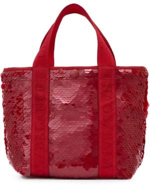 Undercover Sequin-Embellished Tote Bag - Red
