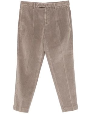 Dell'Oglio Pleated Corduroy Pants - Gray