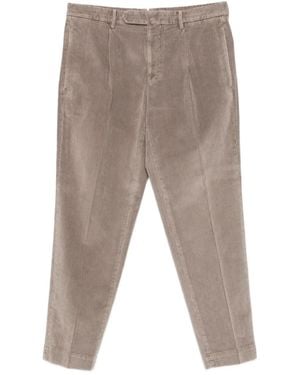 Dell'Oglio Pleated Corduroy Trousers - Grey