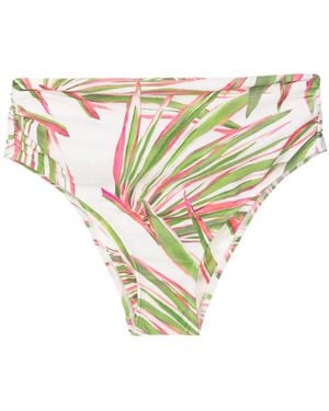 Lenny Niemeyer Abstract-Print High-Waist Bikini Bottoms - White