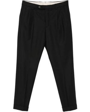 GTA Pantalon En Laine Luca À Design Plissé - Black