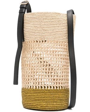 KHAITE Small Billie Woven Bucket Bag - Natural