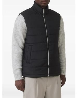 Mauvais Quilted Zip-Fastening Gilet - Black