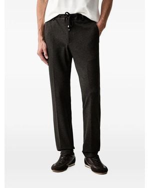 Joop! Drawstring-Waist Patterned Chinos - Black
