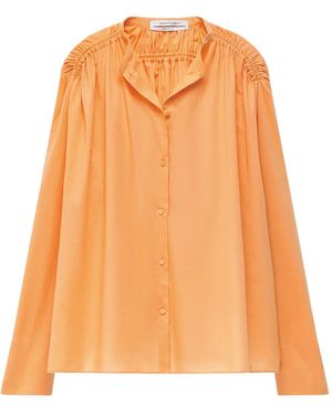 Another Tomorrow Blouse À Détails De Fronces - Orange