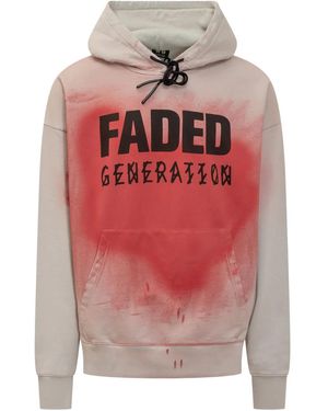 44 Label Group Sudadera Faded Generation Con Capucha - Rojo