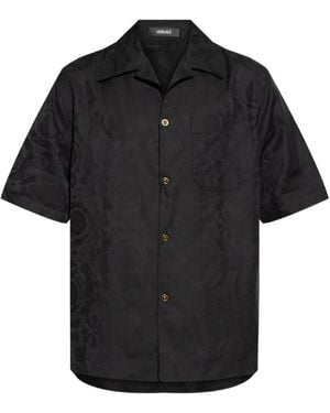 Versace Shirt With 'Barocco' Pattern - Black