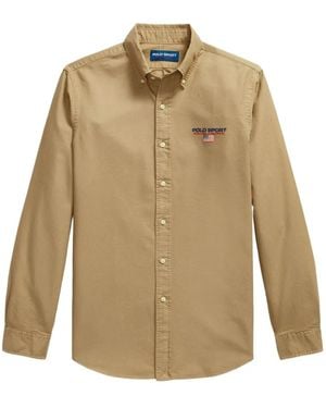 Polo Ralph Lauren ガーメントダイ スポーツシャツ - ナチュラル