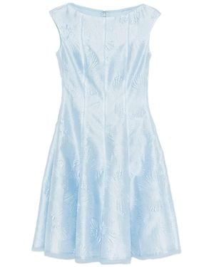 Talbot Runhof Floral-Pattern Dress - Blue