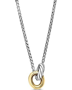 David Yurman 14Kt Petite Cable Linked Necklace (15Mm) - Metallic
