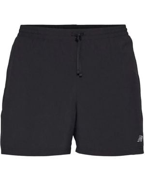 New Balance Shorts Da Corsa Con Logo - Blu