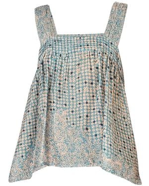 Natalie Martin Jasmine Floral-Print Top - Blue