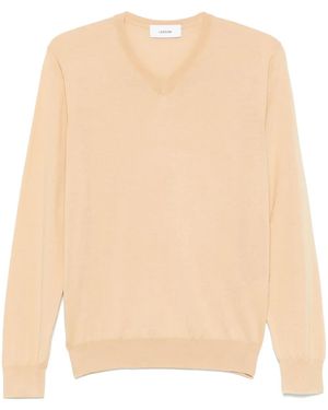 Lardini Vネック Tシャツ - ナチュラル