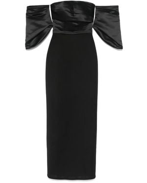 AAVVA Off-Shoulder Avondjurk - Zwart