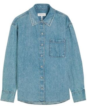 Rag & Bone Klassisches Jeanshemd - Blau