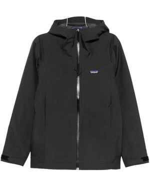 Patagonia Logo-Patch Hooded Jacket - Black
