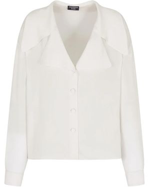 Emporio Armani Chemise À Col Ample - Blanc