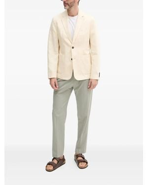 Benetton Single-Breasted Blazer - Natural
