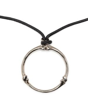 TAKAHIROMIYASHITA TheSoloist. Circular-Pendant Rope-Detail Necklace - Metallic