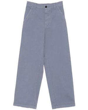 Barena Pantalones De Algodón Con Cinturilla Elástica - Azul