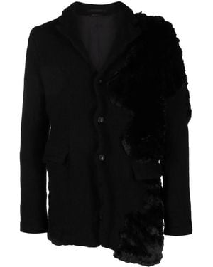 Comme des Garçons パネル シングルジャケット - ブラック