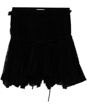 JW Anderson Lace-Panelled Mini Skirt - Black