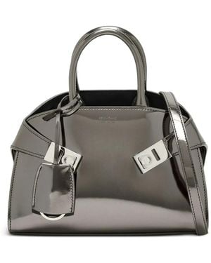 Ferragamo Mini Logo-Deail Tote Bag - Black
