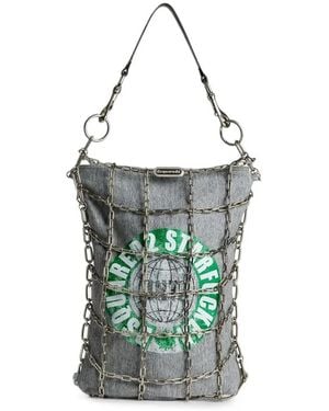 DSquared² Sac Porté Épaule À Détail De Chaîne En Jersey - White