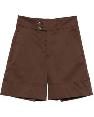 Berwich Nadine Turn-Up Shorts - Brown