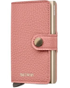 Secrid Pebble-Leather Mini Wallet - Pink