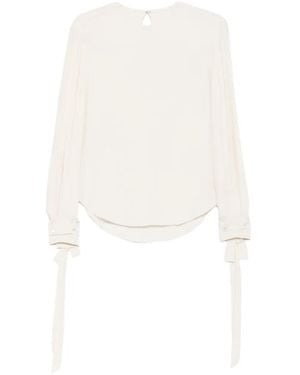 Alberta Ferretti Crew-Neck Blouse - White