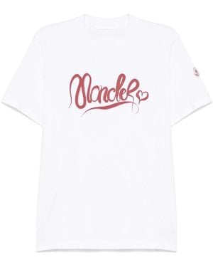 Moncler Logo-Print T-Shirt - Pink