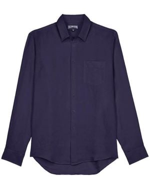 Vilebrequin Plain Linen Shirt - Blue