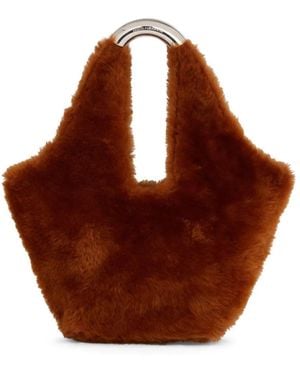 Rabanne Schultertasche Aus Faux Fur - Braun