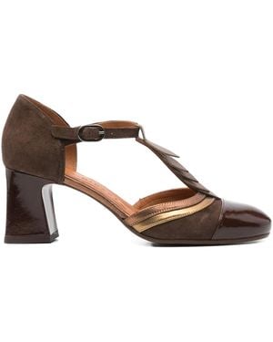Chie Mihara 65Mm T-Bar Block-Heel Court Shoes - Brown