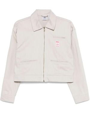 adidas Aop Cropped Jacket - White