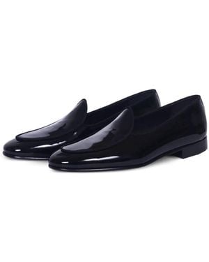 Edhen Milano Mocassins Kensington En Cuir Verni - Blue