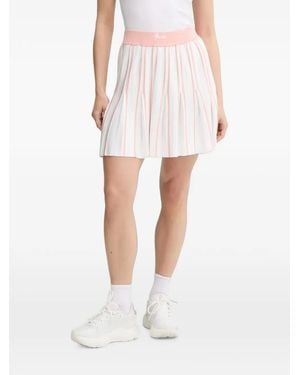 Guess Pleated Striped Mini Skirt - White