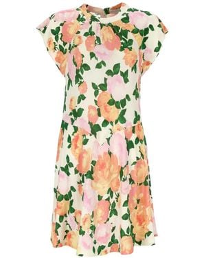 Stella McCartney Floral Mini Dress - Metallic