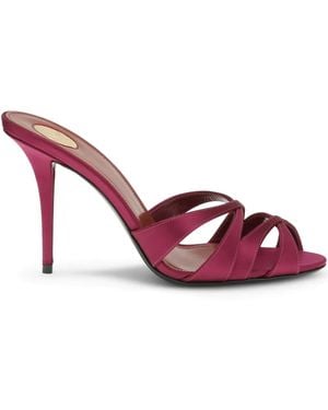 Saint Laurent 95Mm Chandelle Open-Toe Strap Sandals - Pink