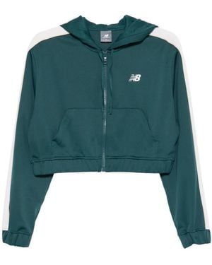 New Balance Logo-embroidered Hoodie - Green
