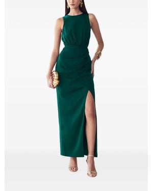 ST MRLO Sharmaine Ruched Sleeveless Maxi Dress - Green