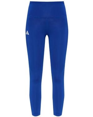 adidas Adizero Logo-Print Leggings - Blue